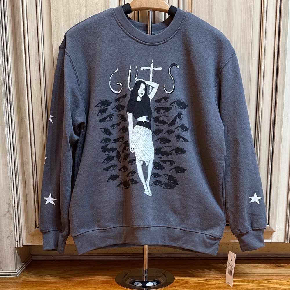Olivia Rodrigo GUTS Graphic Charcoal Sweatshirt
